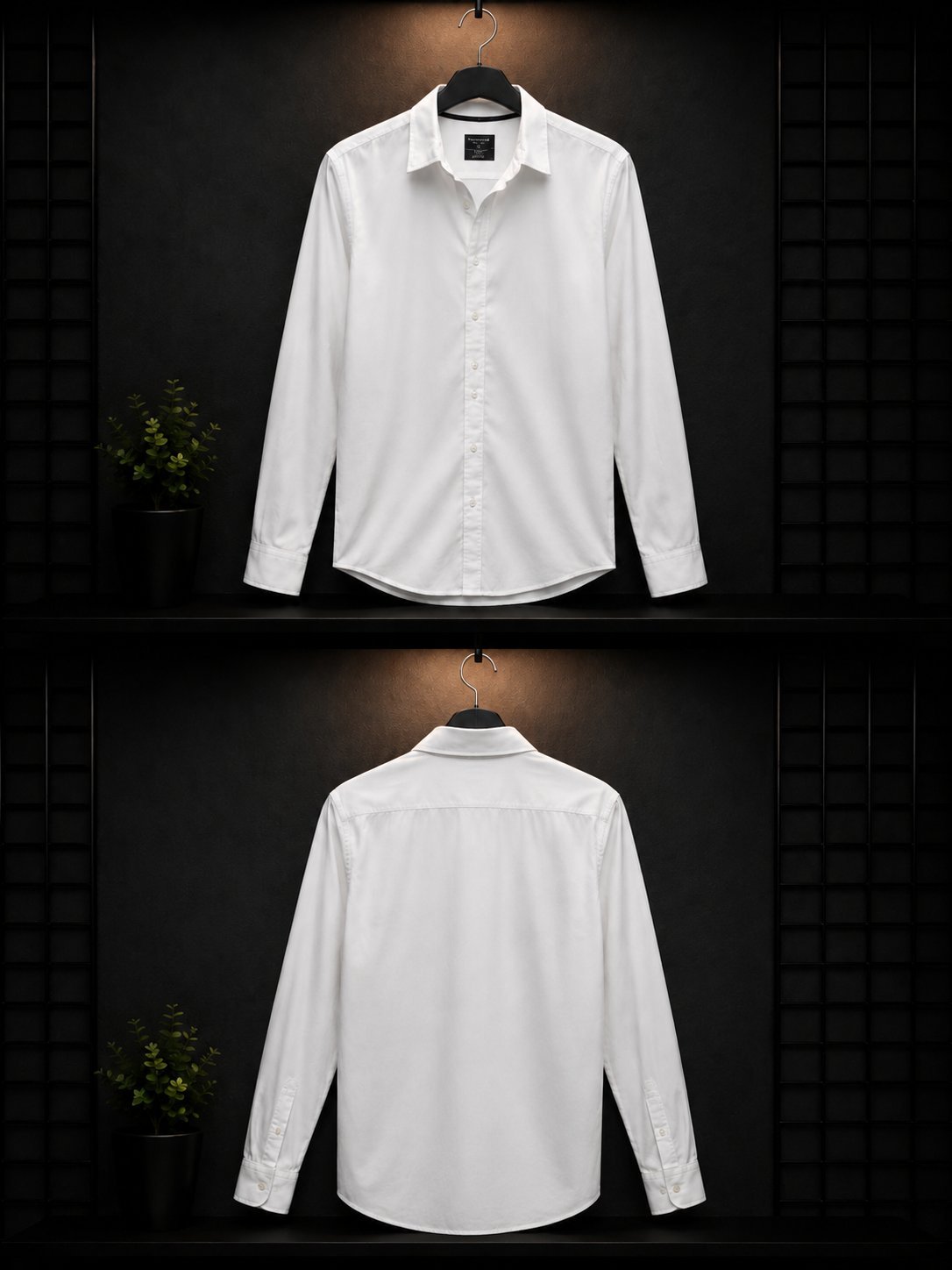 Chemise homme blanche Lefties, coupe Slim Fit, taille XS / 36, à manches longues. Élégante et facile à porter.