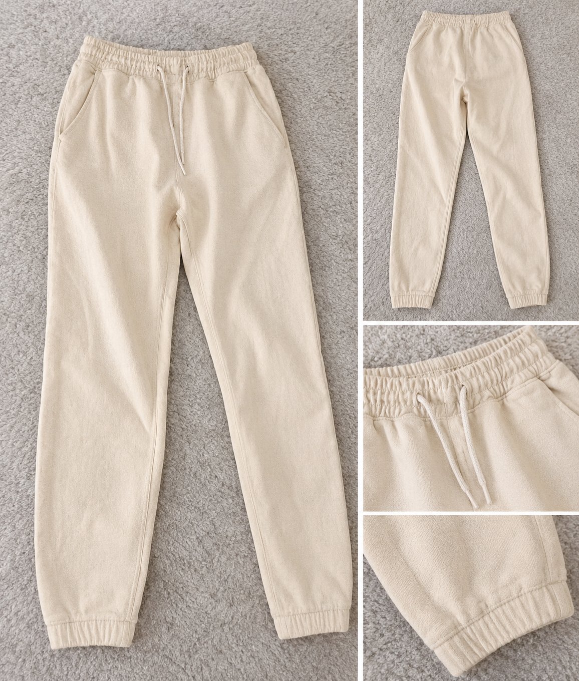 Pantalon Bershka Original – Beige clair 🤍 Taille élastique avec cordon, poches latérales et chevilles resserrées. Coupe confortable, idéal pour un look casual.