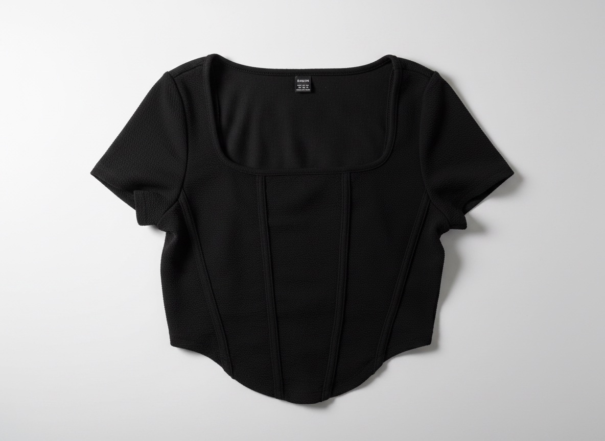 Crop top noir shein 