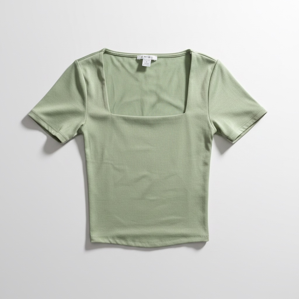 Top vert sauge chic taille S 