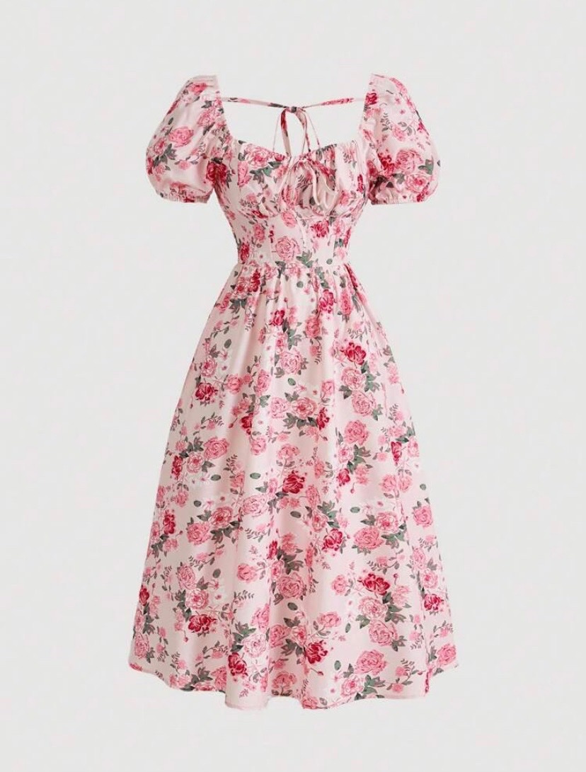 Robe fleurie rose de la marque shein neuvee 