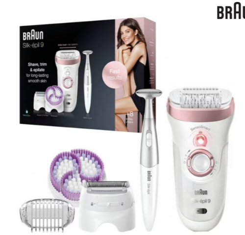 Braun Epilateur Silk-épil 9- SensoSmart - Wet & Dry - Garantie 2 ans