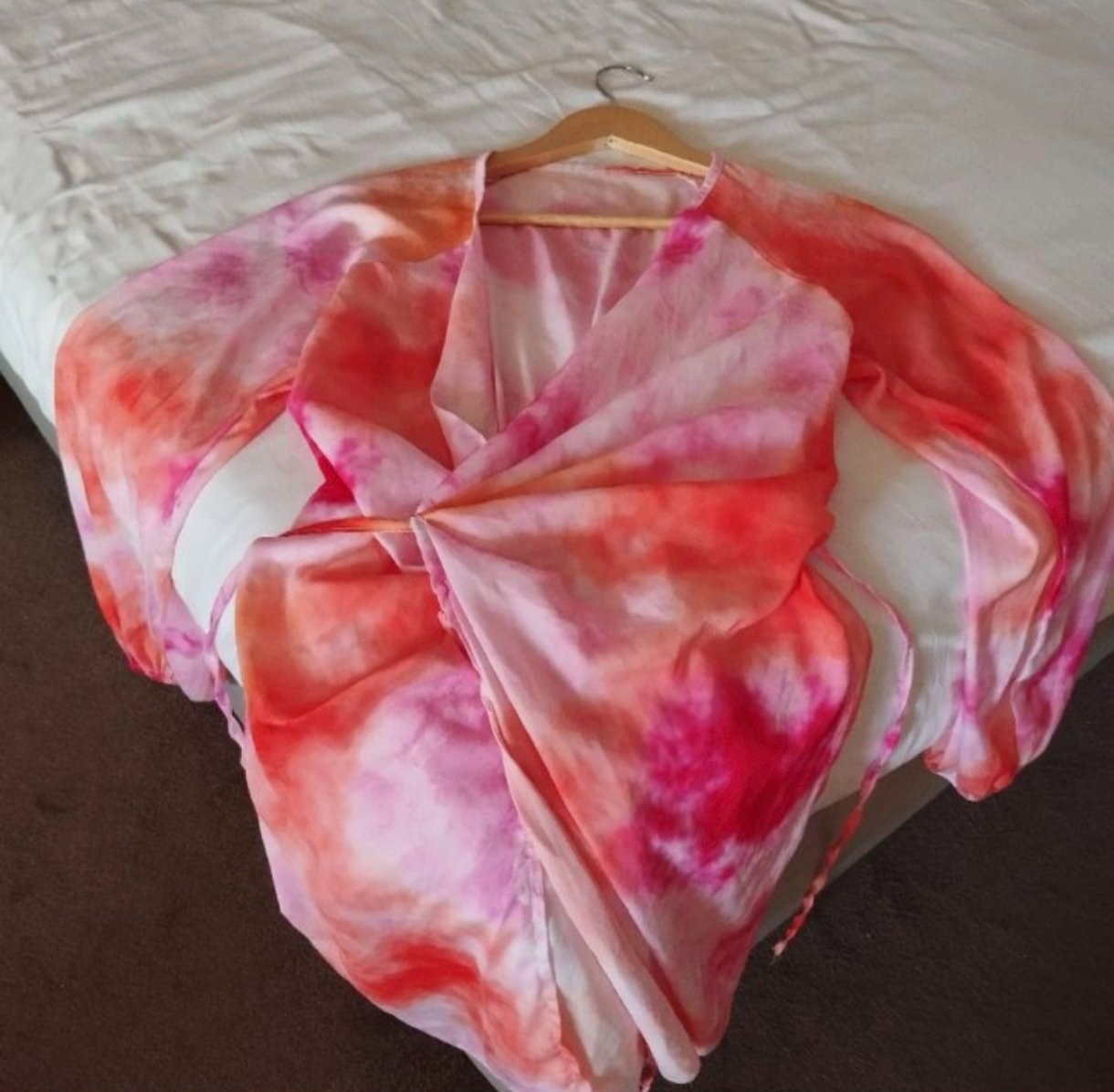 Chemise robe en soie
