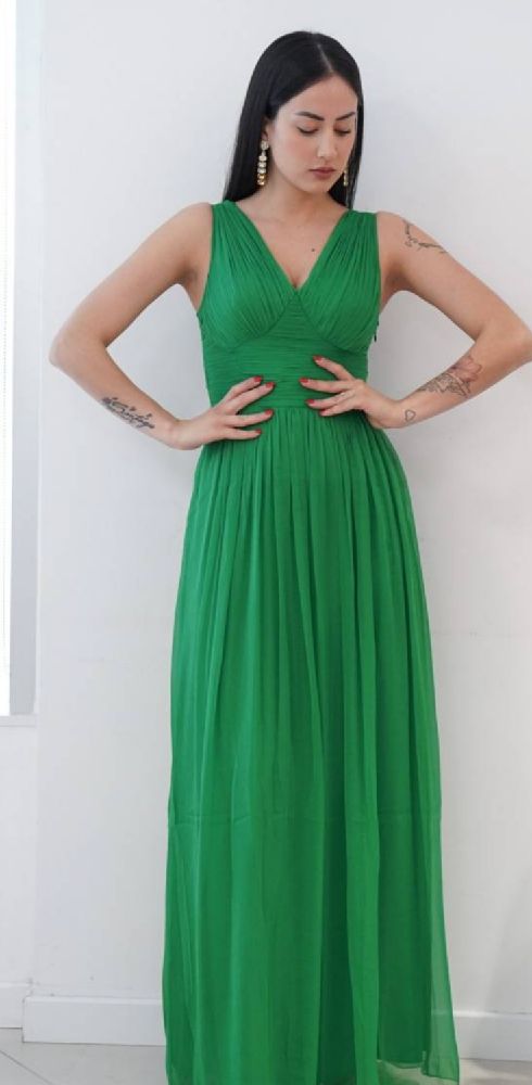 Robe verte 100%coton 