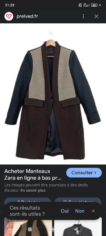 manteau zara 
