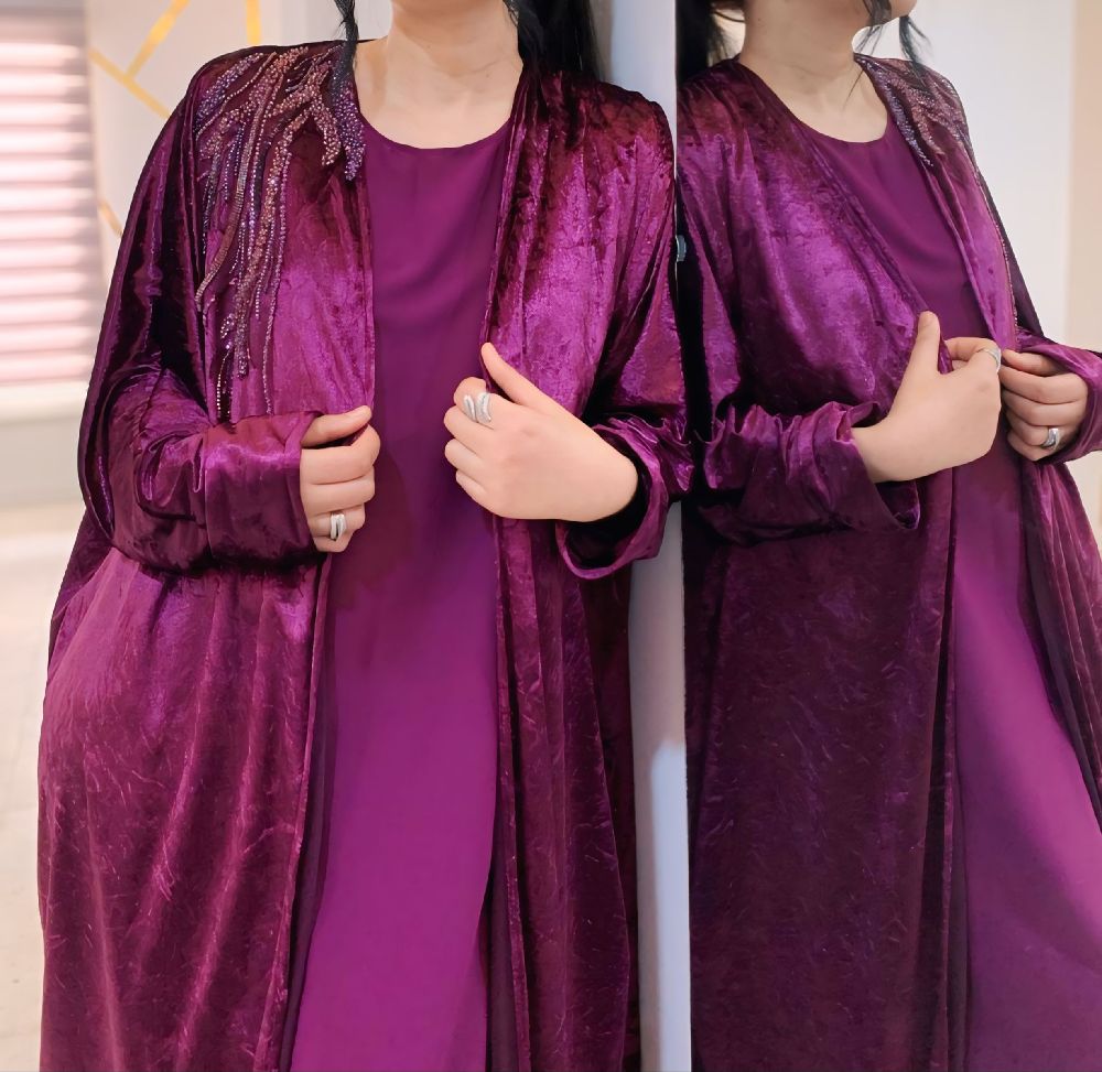 Abaya avec robe sans manches 