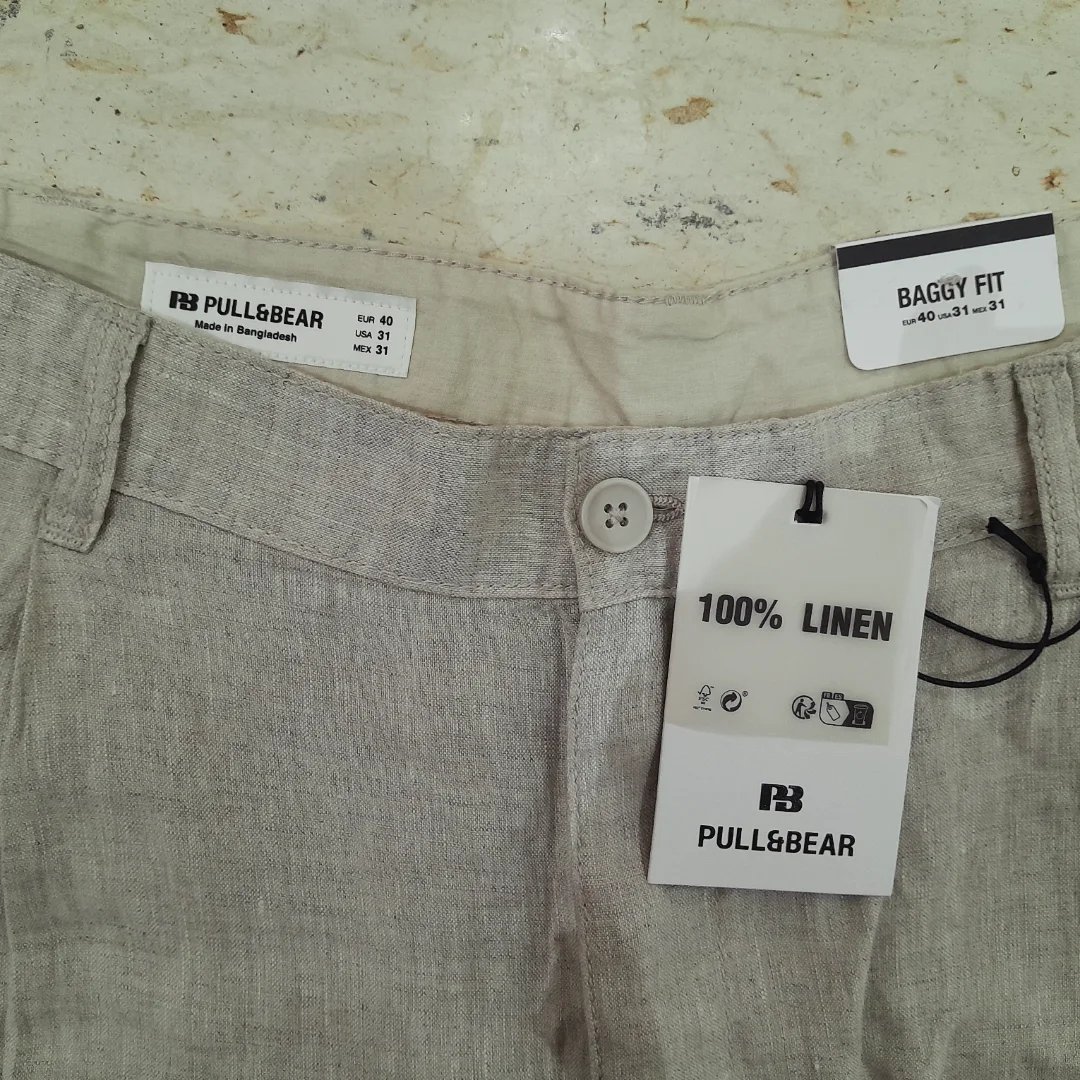 Linen baggy short