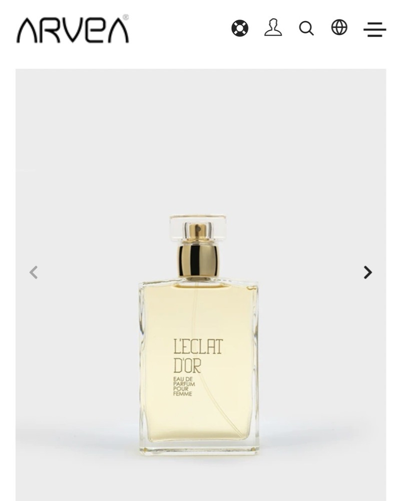 l'eclat d'or eau de parfum arvea