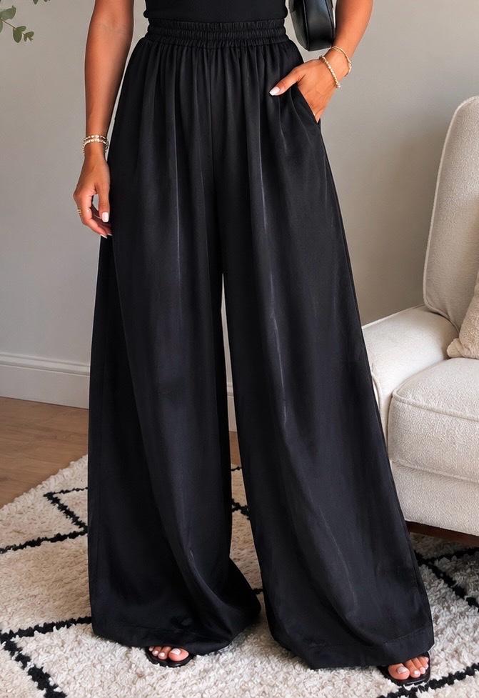 Pantalon effet satinée