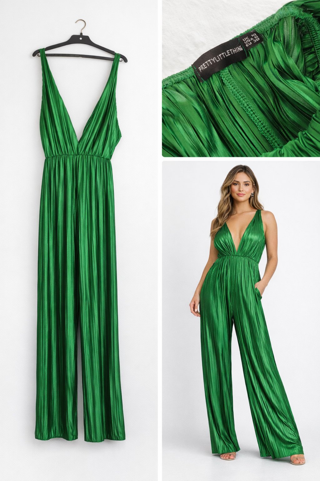 Jumpsuit élégant en vert émeraude