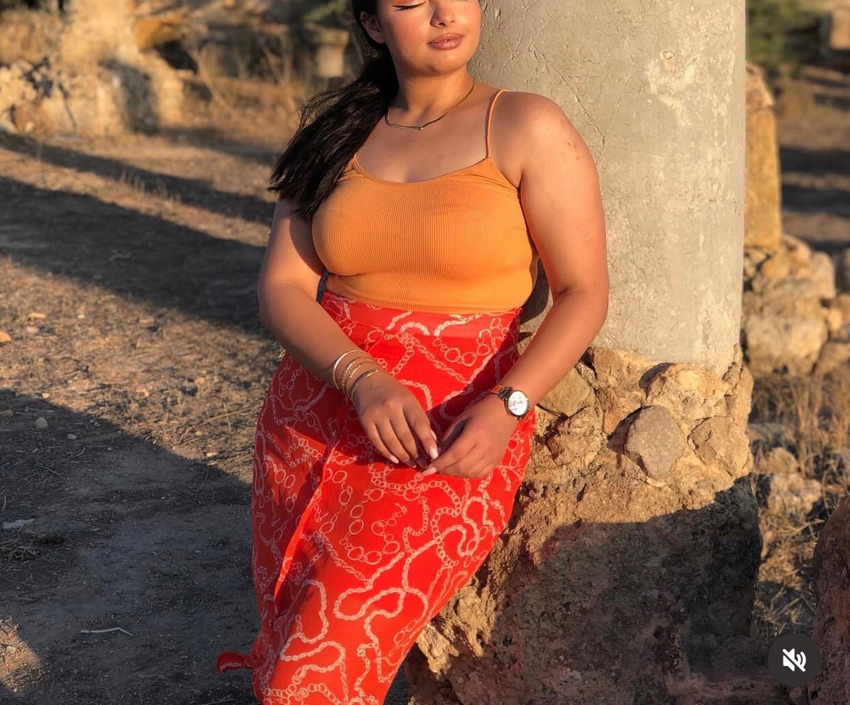 Jupe orange 