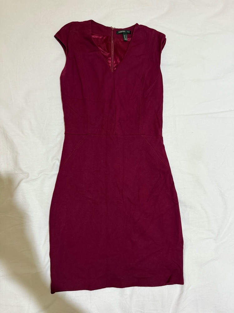 Robe Mango rouge bordeaux 