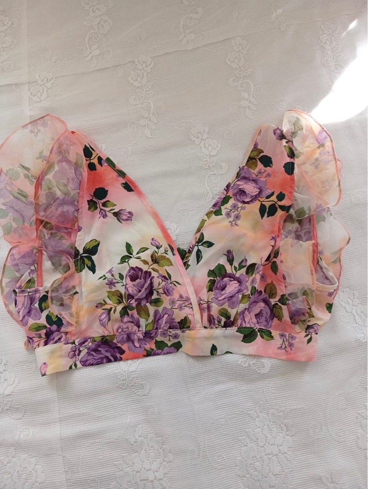 Shein floral crop top