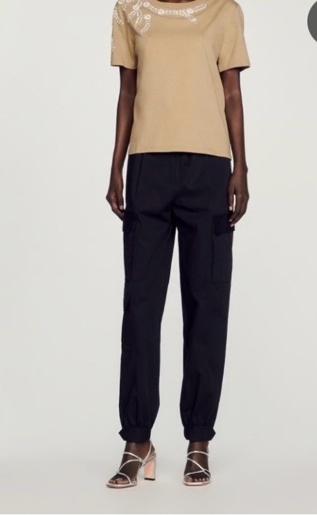 Pantalon habillé satiné sandro 