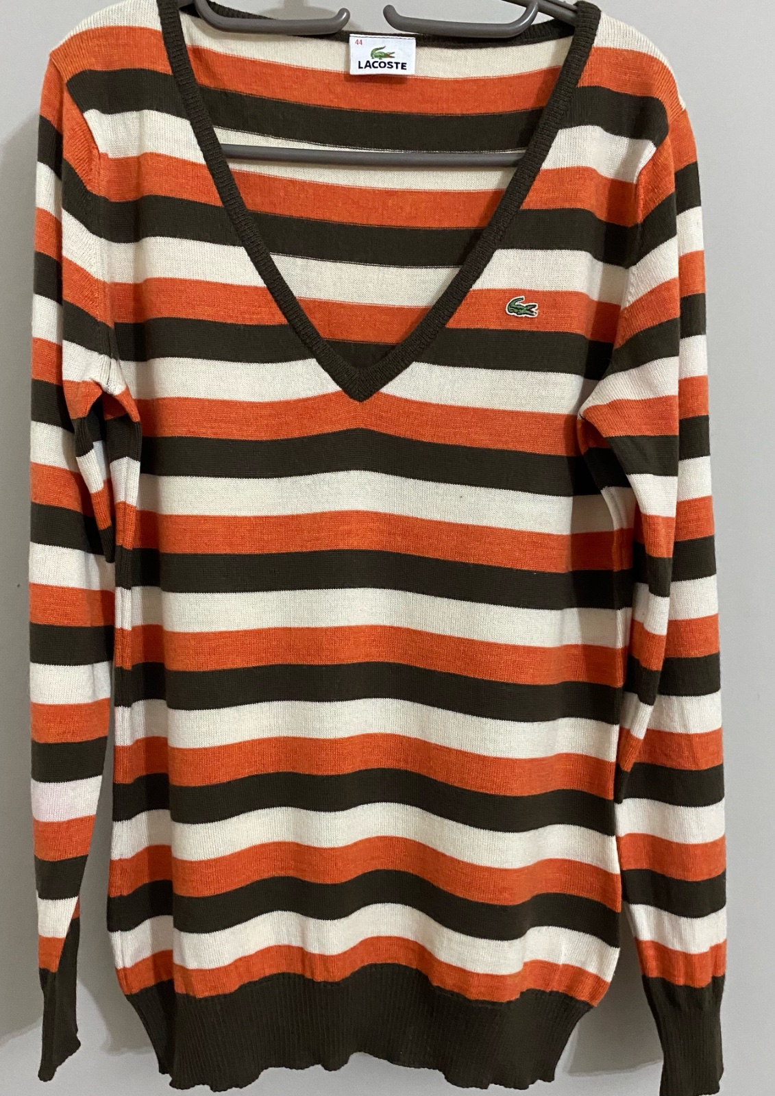 Pull Lacoste authentique pure laine vierge 