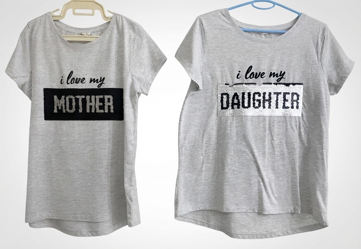 Matching mother-daughter sweater T38 et T40