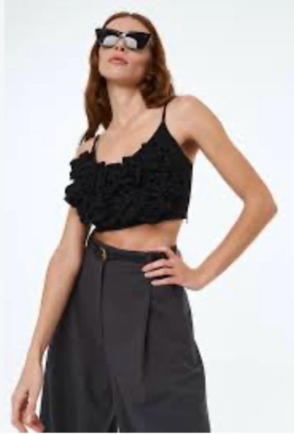 Crop simili cuir de grande marque italieene Feleppa