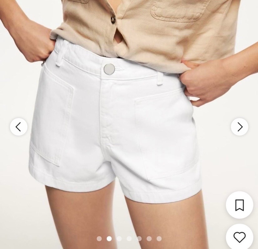 Short jeans blanc zara taille haute T36
