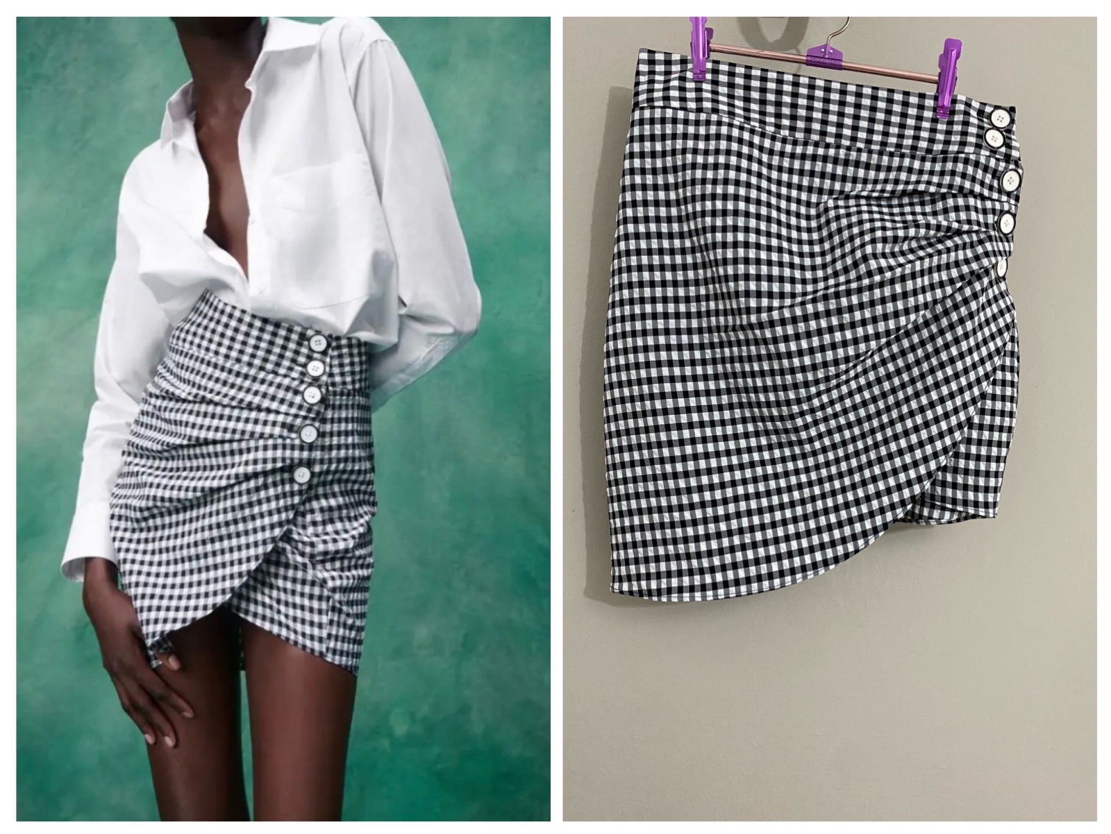 Jupe asymetrique zara T38