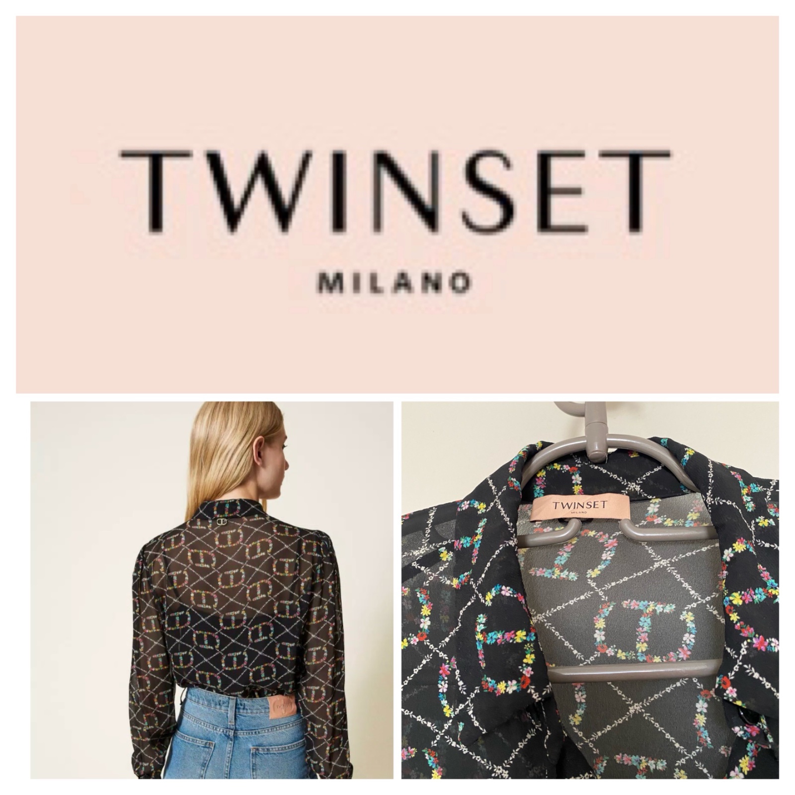Chemise twinset Milano avec logo floarle 