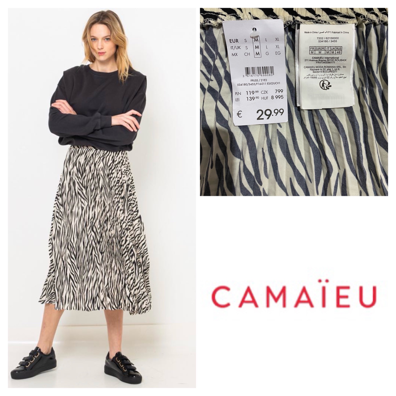 Jupe camaieu neuve 
