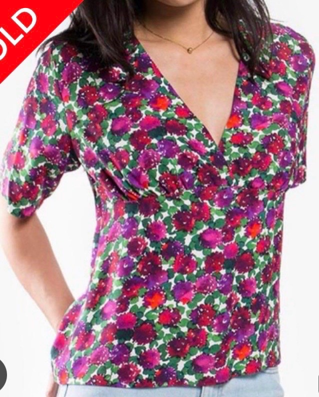 Jolie haut fleuri marque parisienne APC