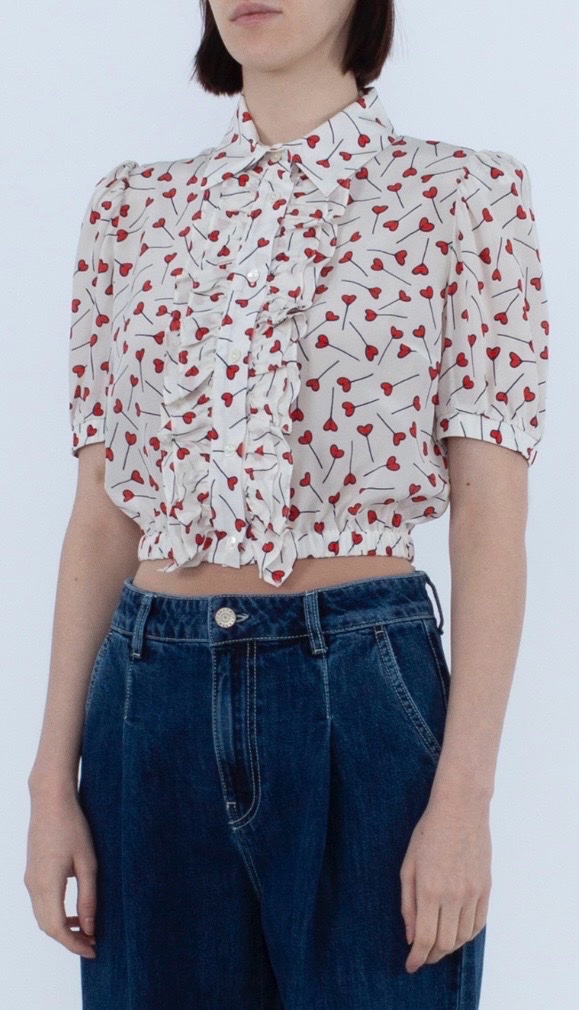 Parosh chemise crop en soie T36 