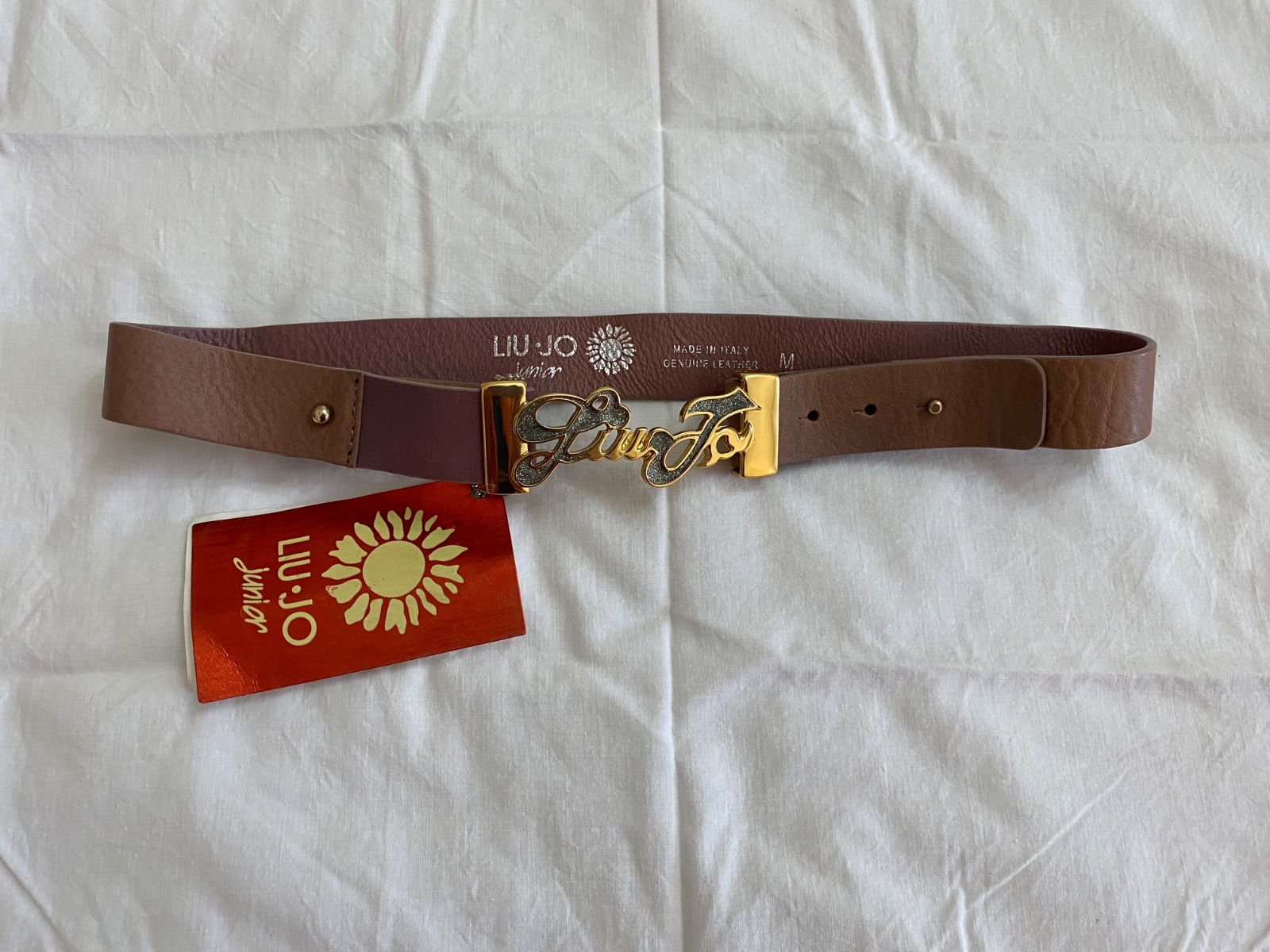 Ceinture boucle a. Strass liu jo junoir cuir veritable neuve 