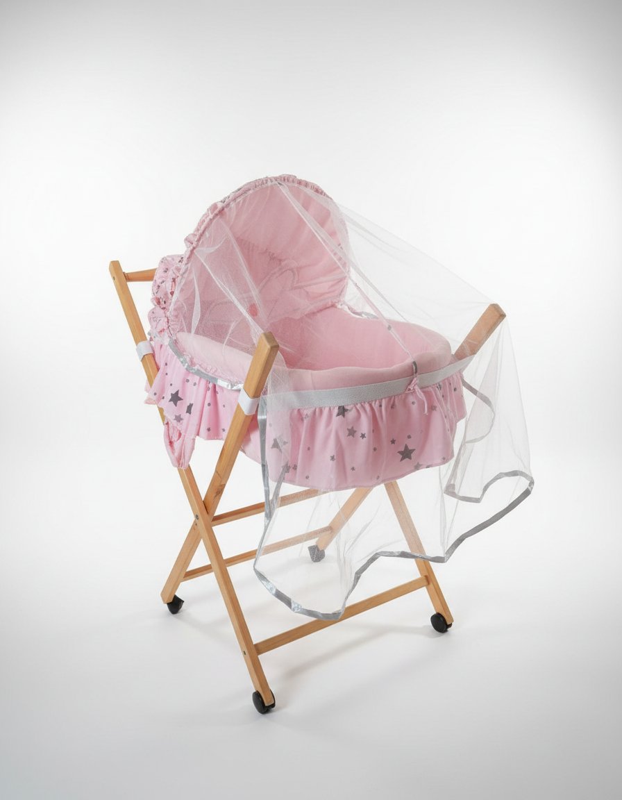 Landau bébé avec support en bois 
