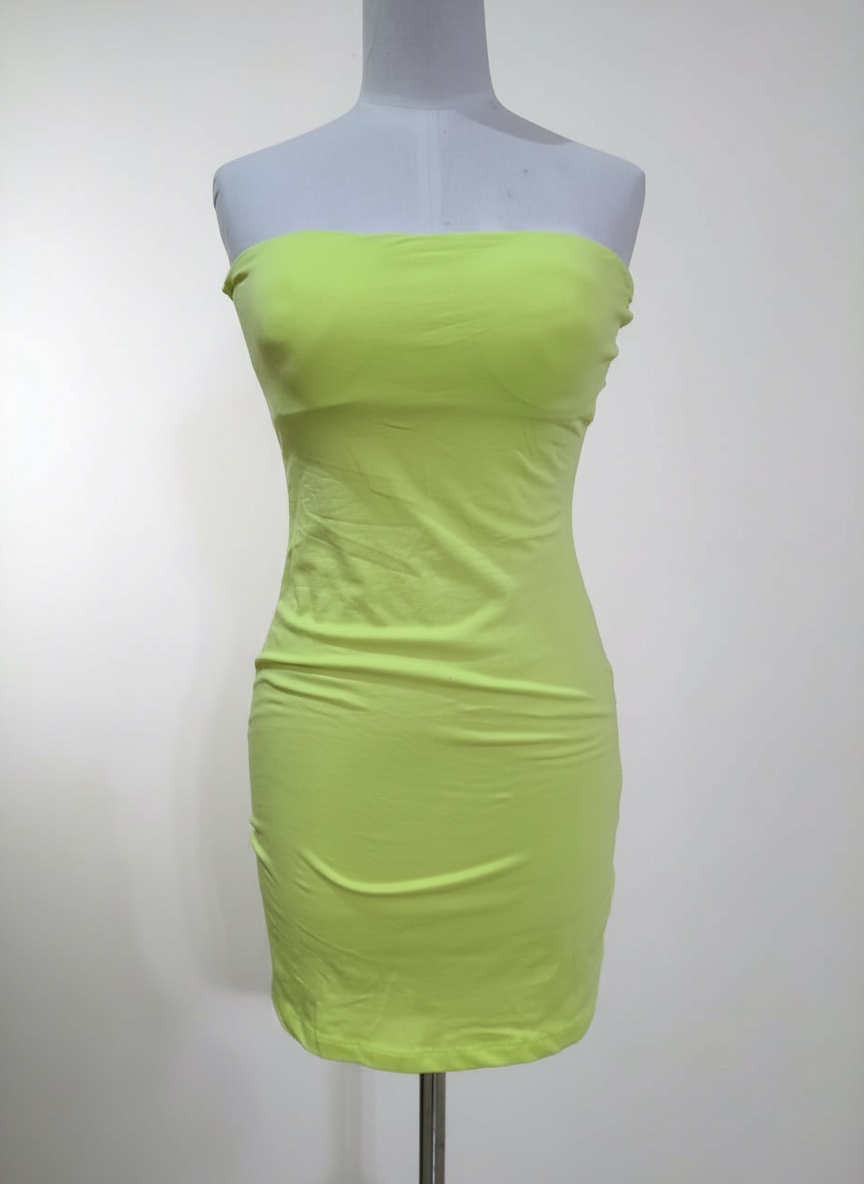 Robe bustier jaune fluo Neuve Taille 36