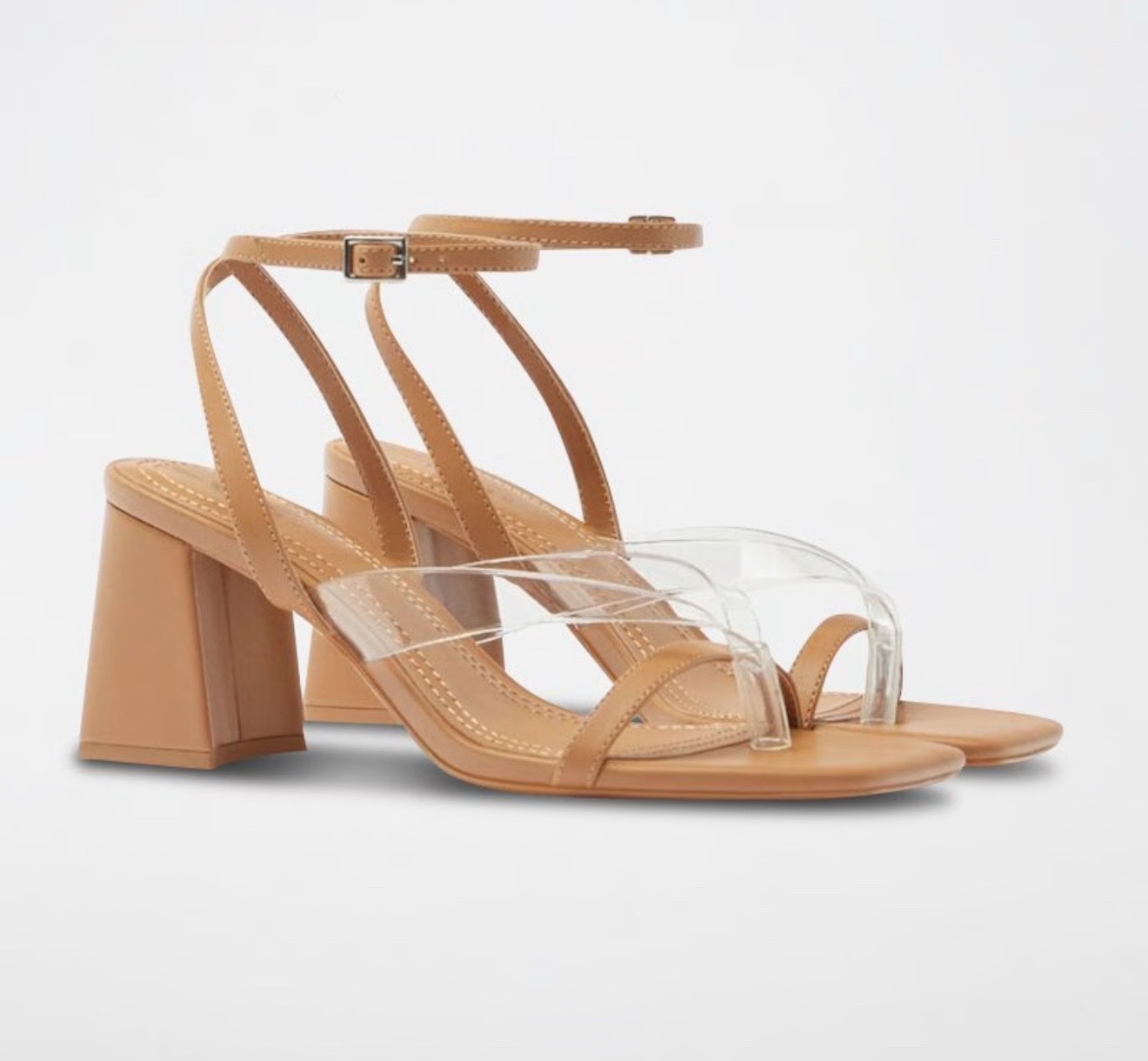 Sandales Bershka camel neuves ✨ Pointure 36 – Brides transparentes