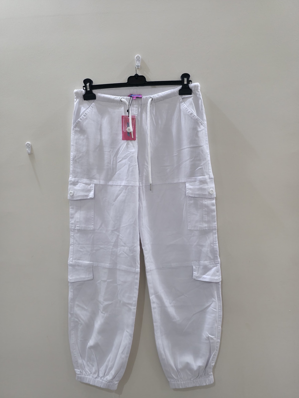 Pantalon cargo blanc