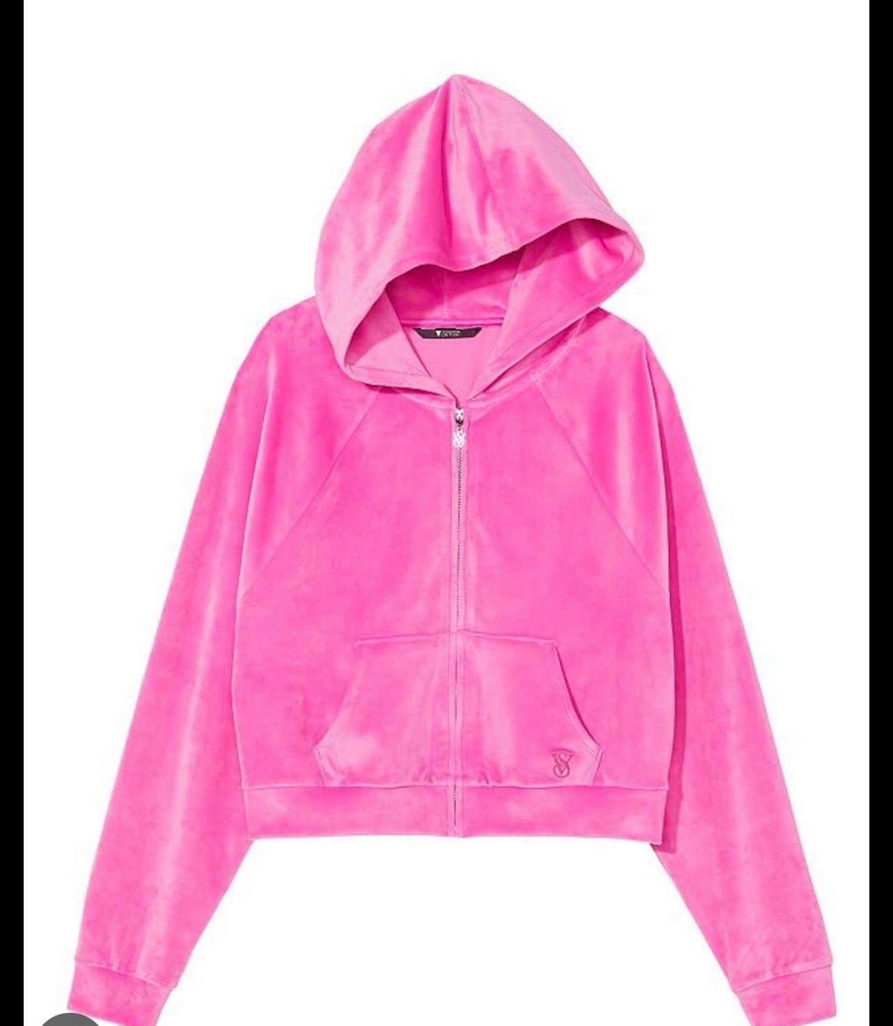 Pink velour hoodie Victoria's secret