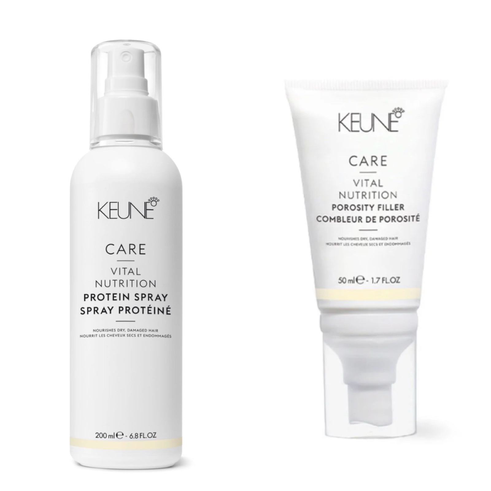 Lot de deux produits keune pour cheveux secs et fragilisées