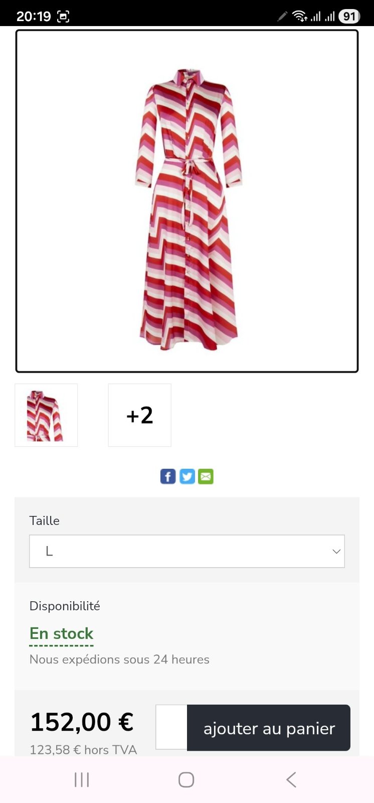 Robe chemise rose satiné
