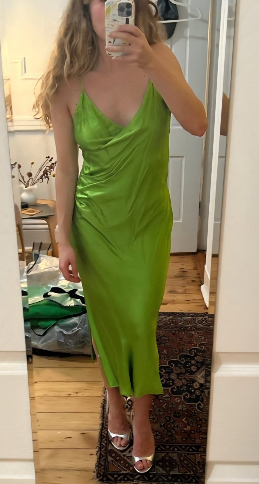 Robe en satin fluide marque