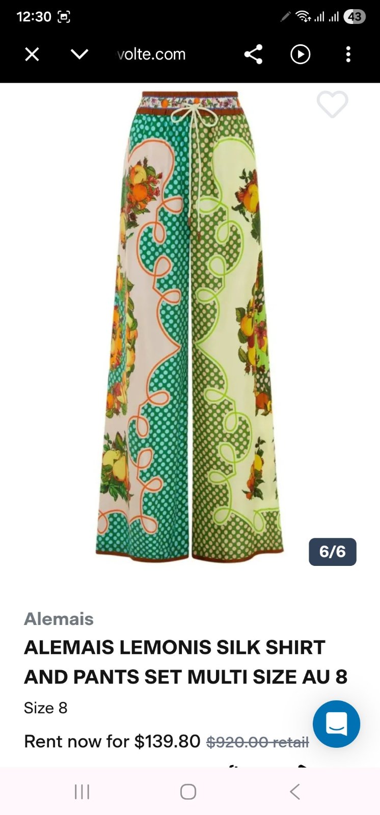Pantalon large cotton satiné style D&G