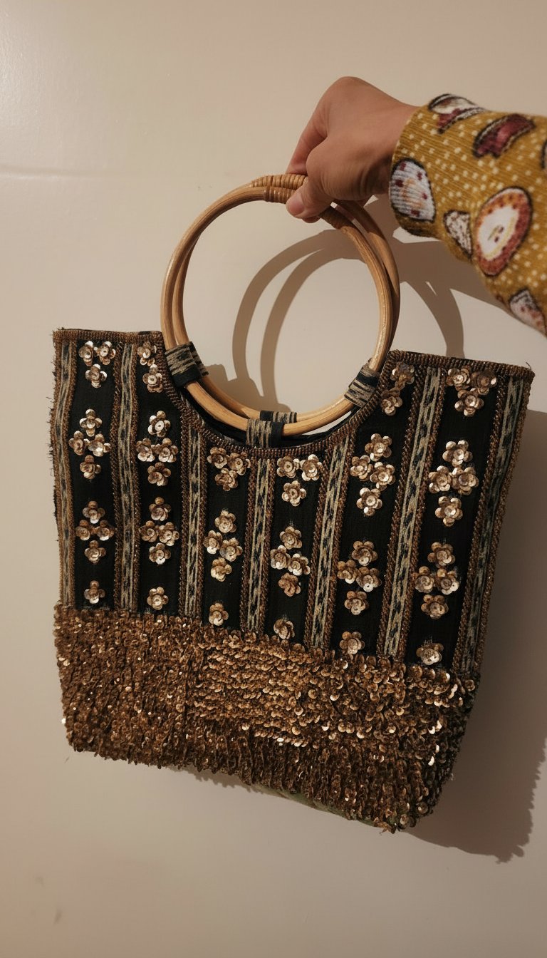 Sac brodé avec sequin 