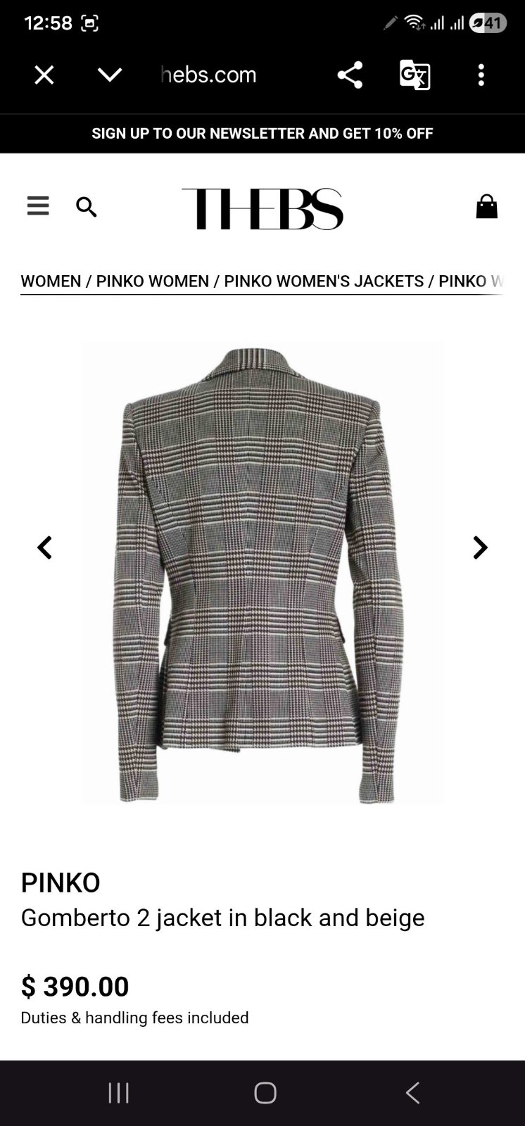 Blazer pinko neuf 