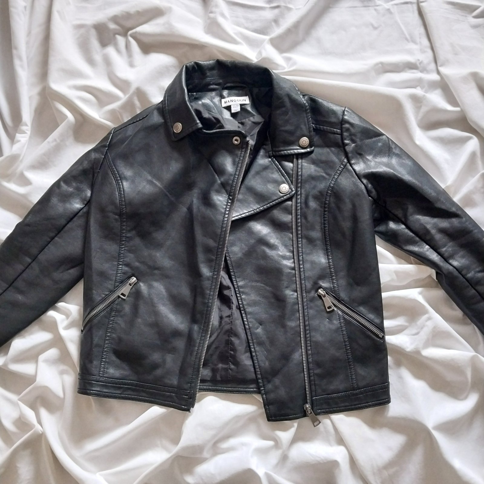 Veste cuir noir MANGUUN