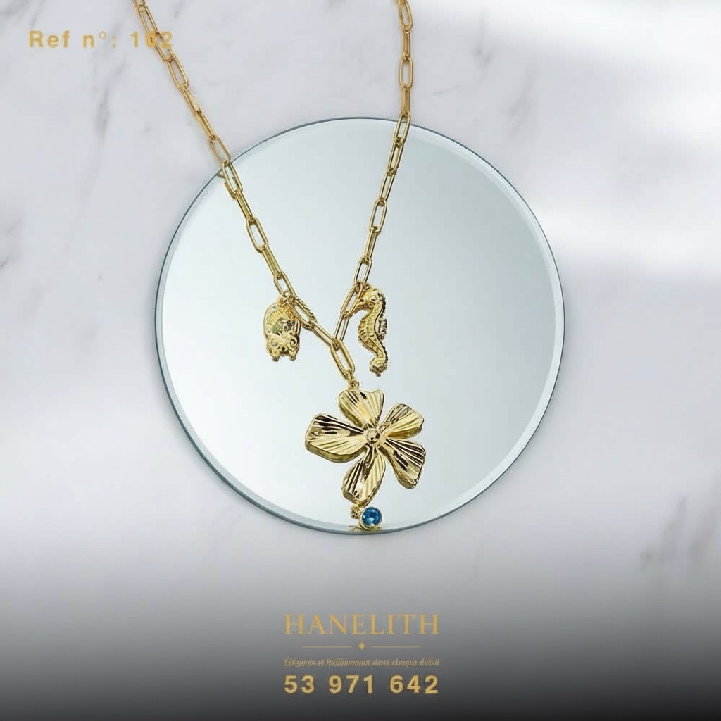 Collier fetich en acier inoxydable ( marque Hanelith) 