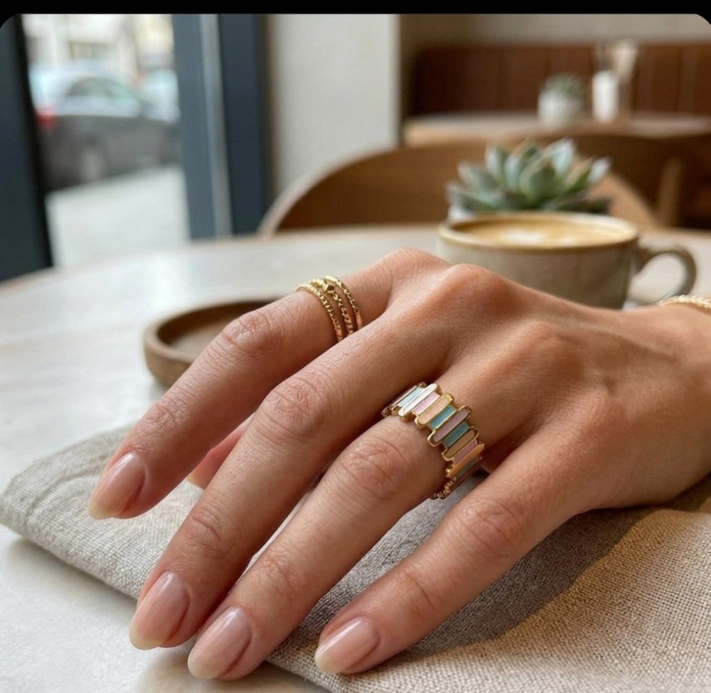Bague multicolore 