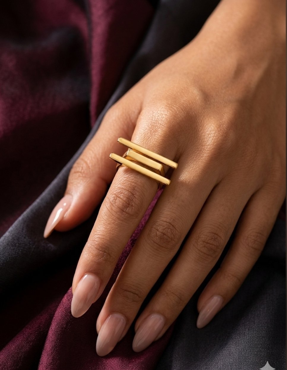 Bague géométrique 