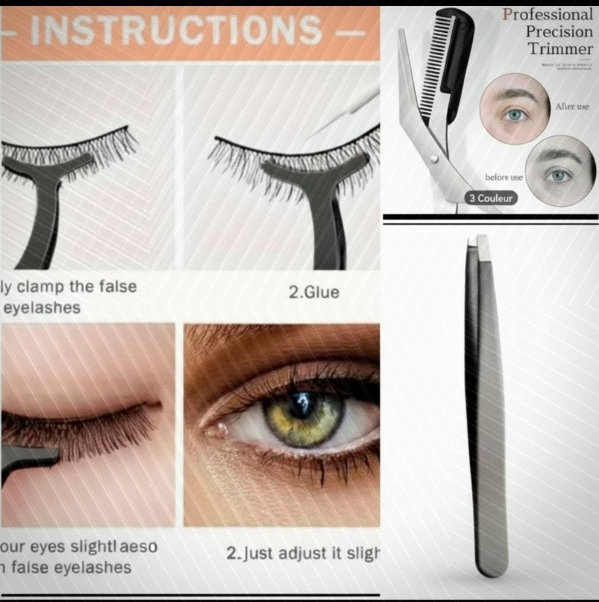 Lot ustensiles yeux neufs