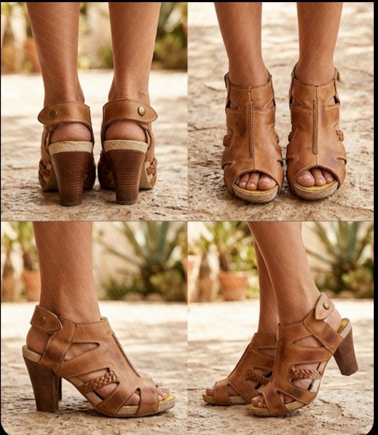 Sandales en cuir véritable