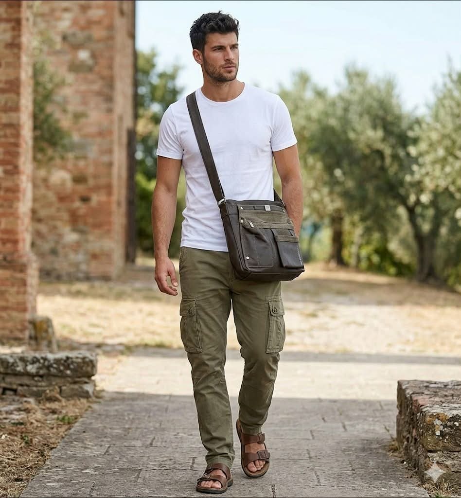 Bandouliere cuir véritable 