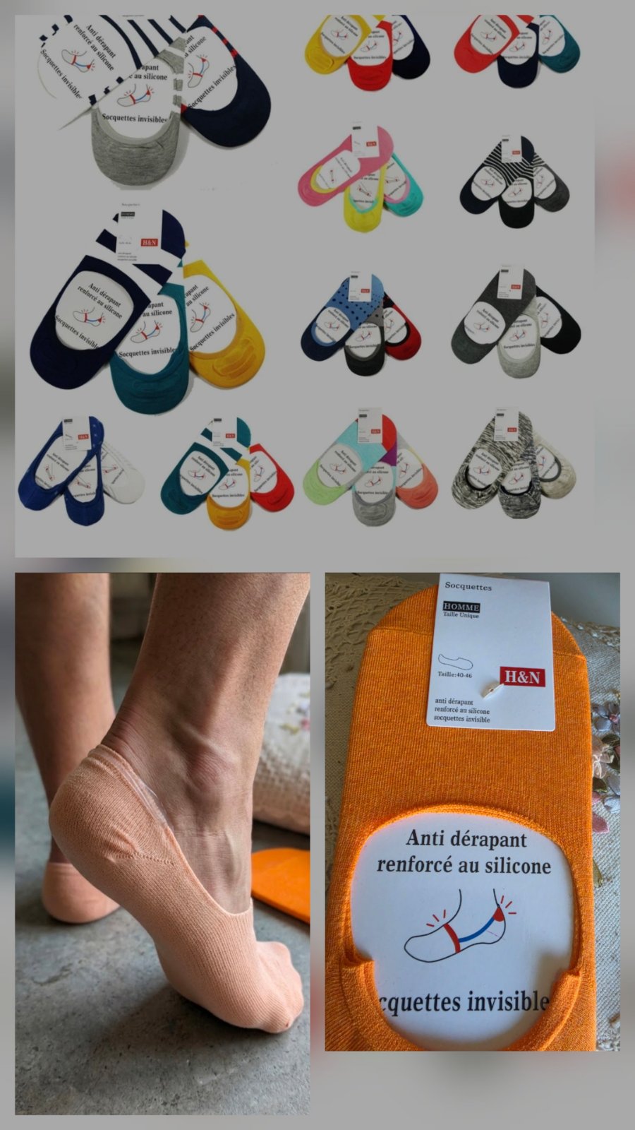 Lot protège pied antidérapant 