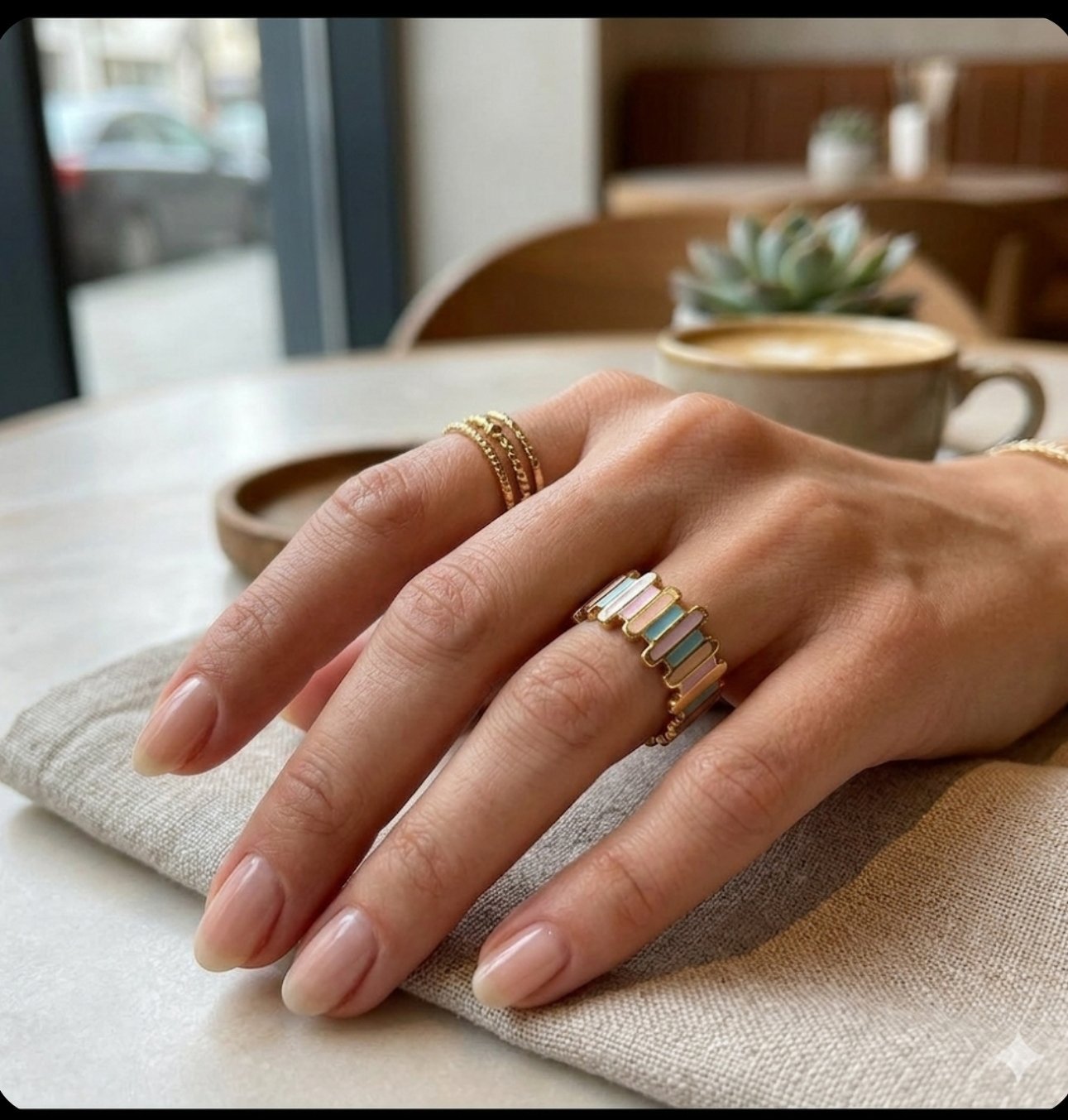 Bague multicolore 