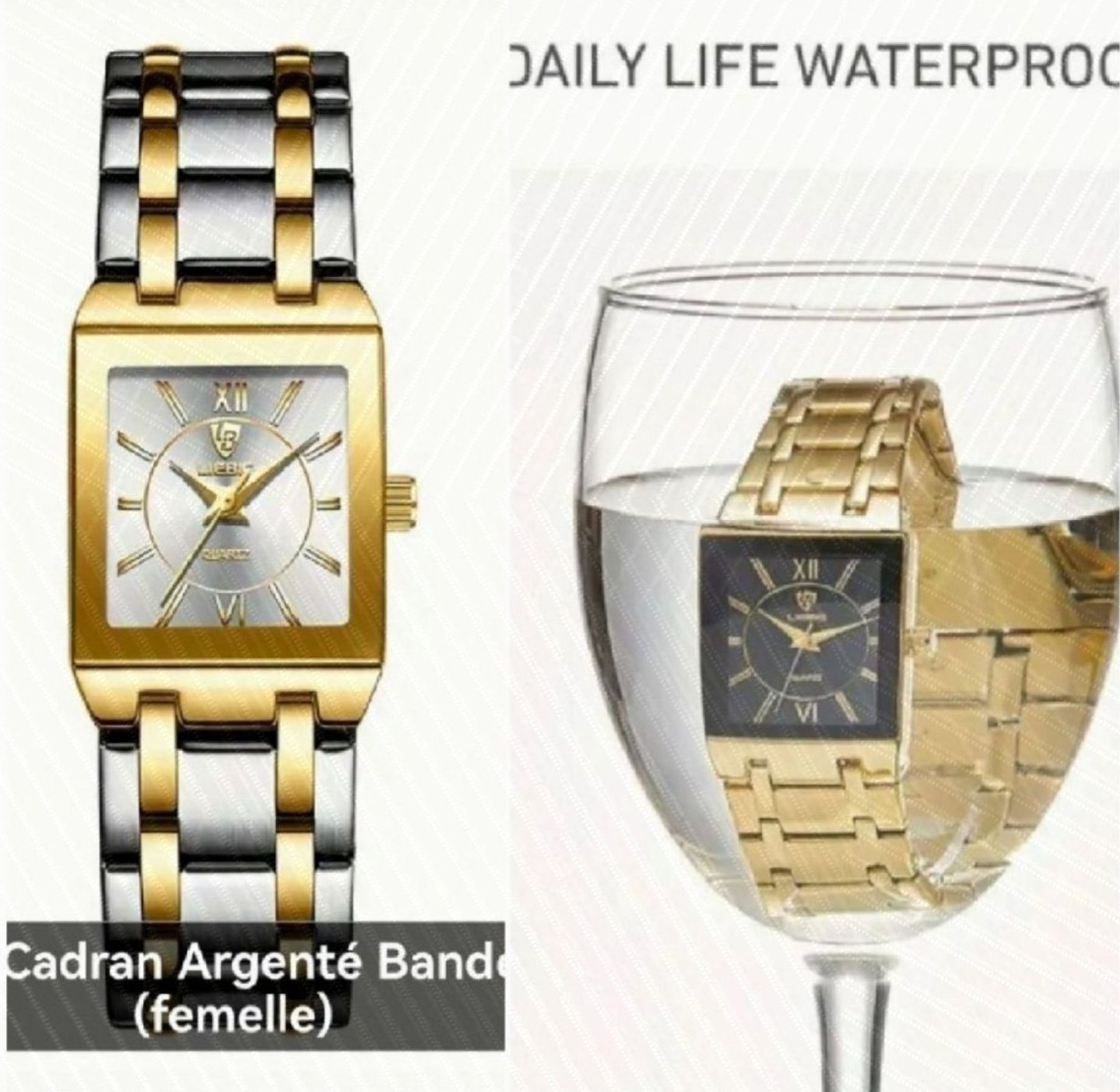 Montre bicolore neuve 