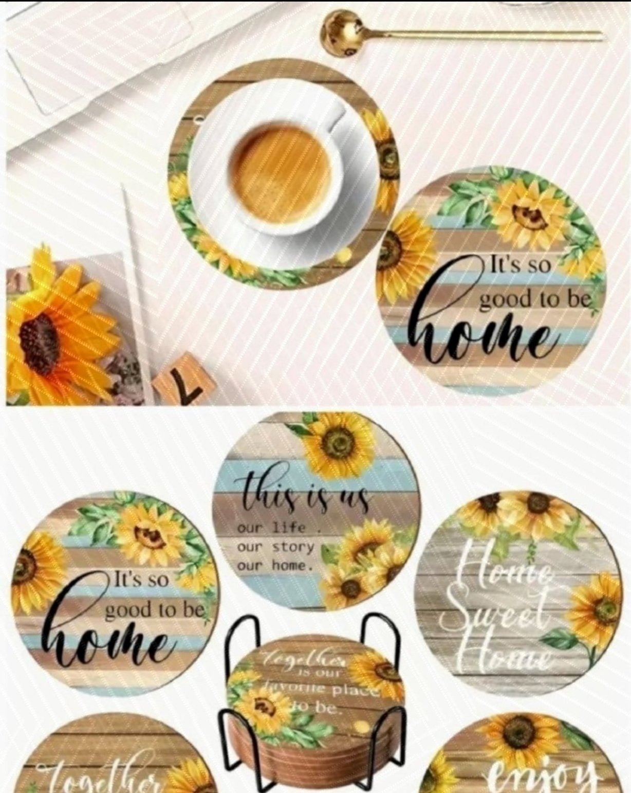 Lot sous tasse